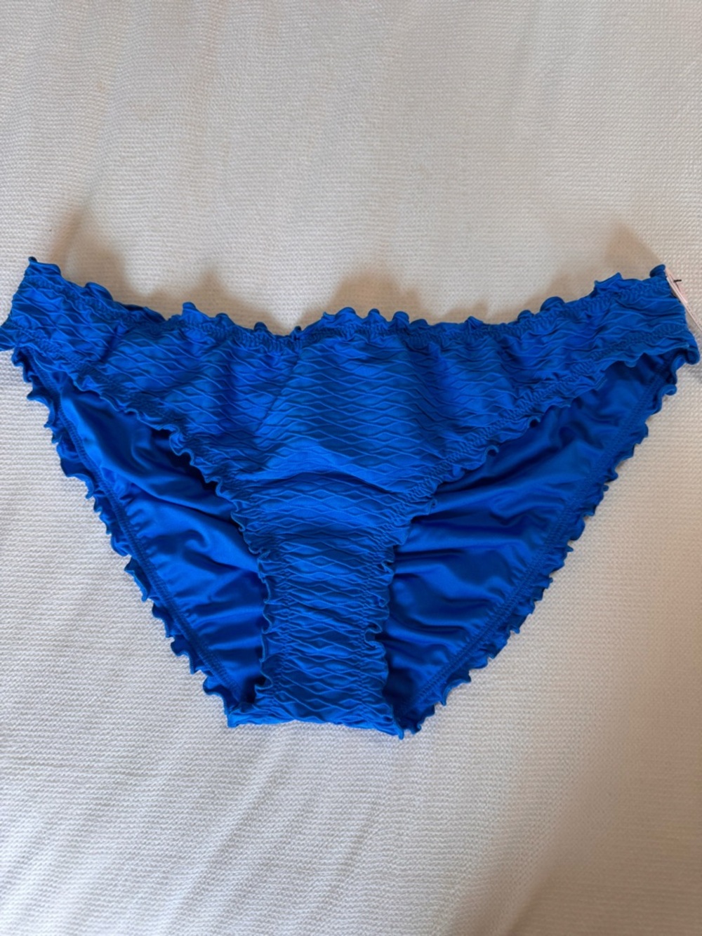 Victoria's Secret Cobalt Ruffle Cheeky Bikini Bottoms